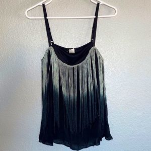 L Urban Episode Fringe Spaghetti Strap Top